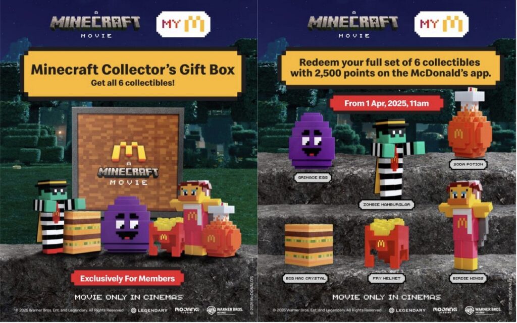 McDonald’s Singapore Launches Minecraft Happy Meal Toys Until 30 April 2025