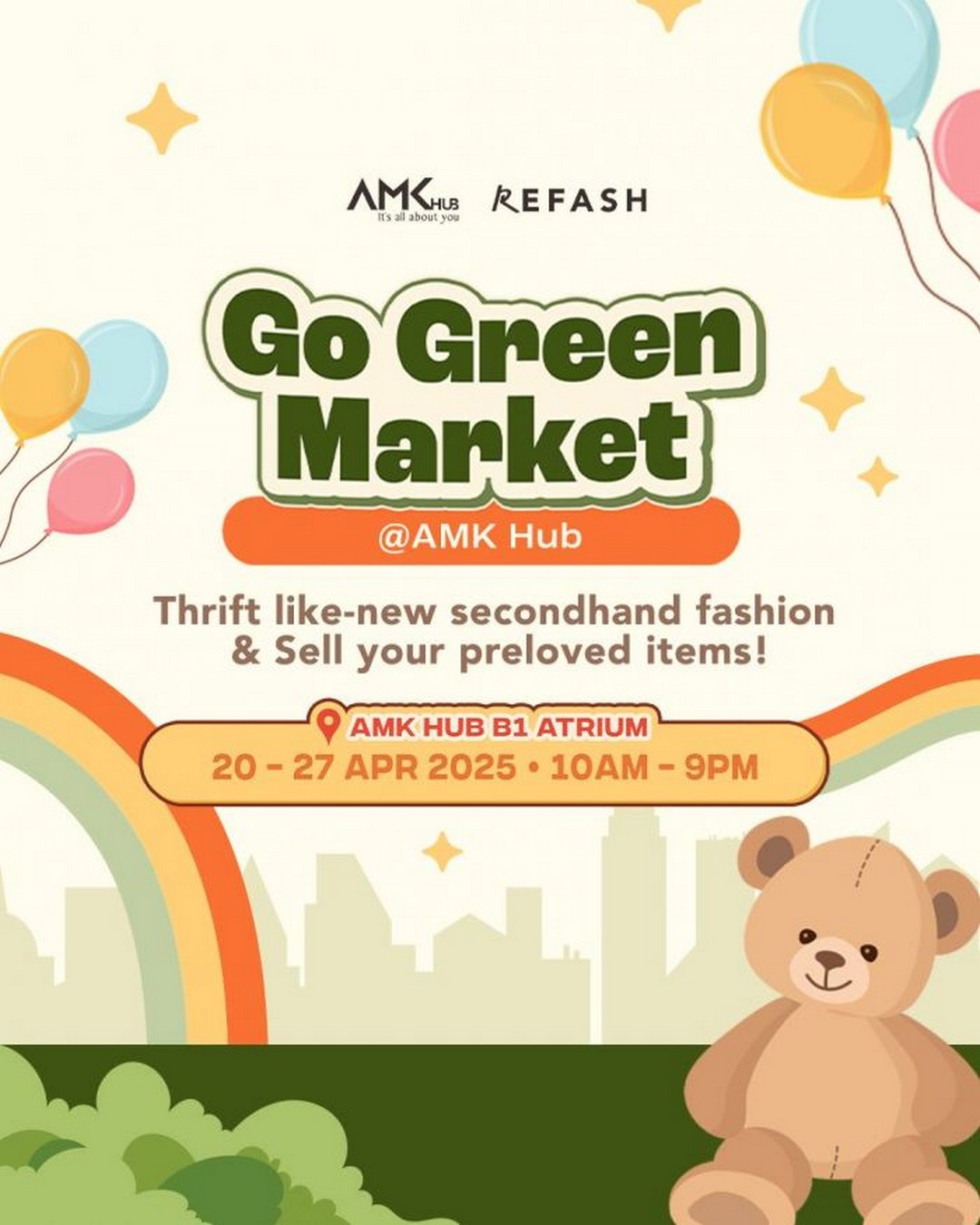 REFASH Go Green Market 2025 at AMK Hub | $5 Fashion Steals, Eco Workshops & Preloved Treasures!