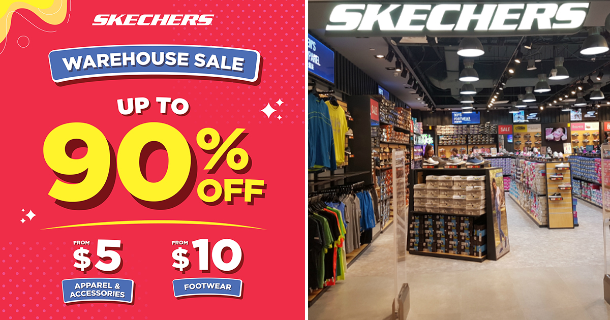 Skechers Warehouse Sale Singapore 2025 | Up to 90% OFF Footwear, Apparel & Accessories at Ubi HQ!